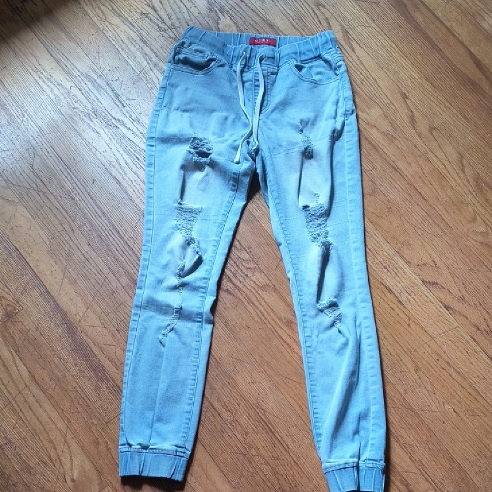 Guess Blue Jeggings Distressed Slim Fit